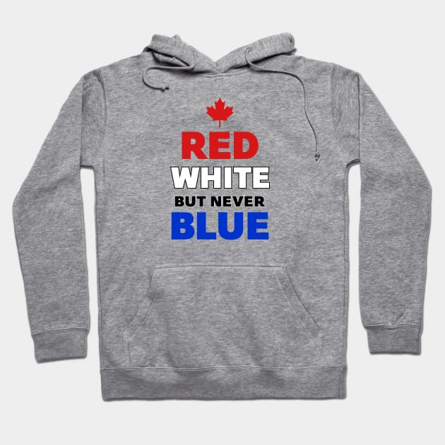 Red White but never Blue Hoodie by Roufxis